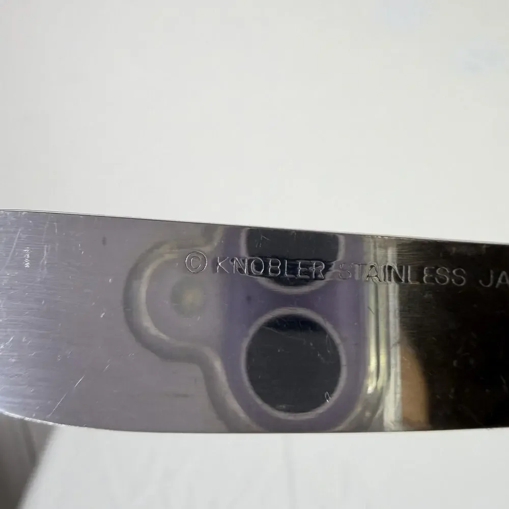 Knobler Stainless Japan Spreader With White Ceramic Handle, vintage, kitchen